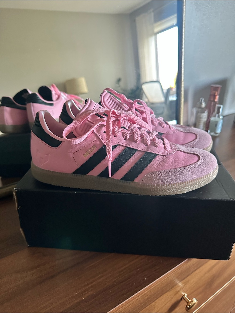 Adidas Messi Samba Pink Sneakers